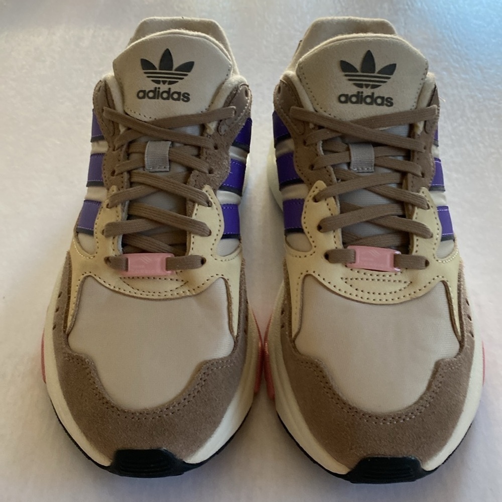 ADIDAS Originals Retropy Low Chalky Brown Purple Rush Suede/Textile Sneakers 7US